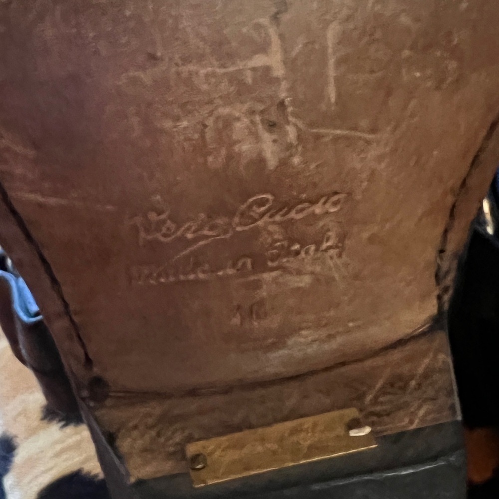 GOLDEN GOOSE Black Leather Boots Motorcycle Cowboy Boots Made in Italy - Picture 12 of 14